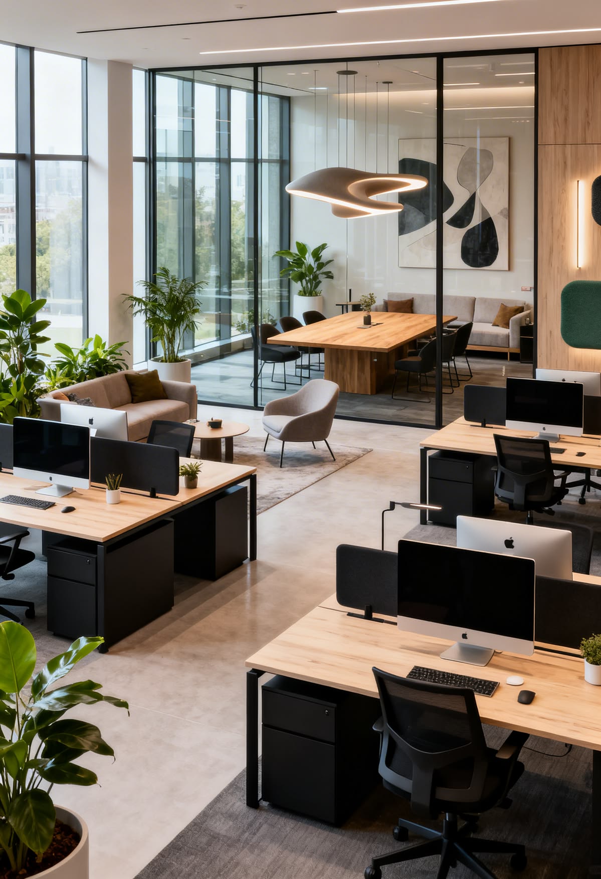 A finished commercial interior