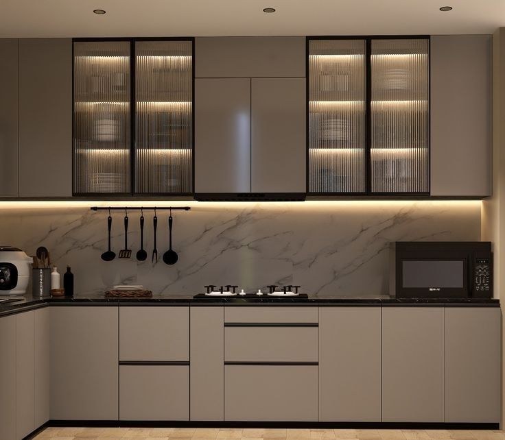 A finished modular kitchen
